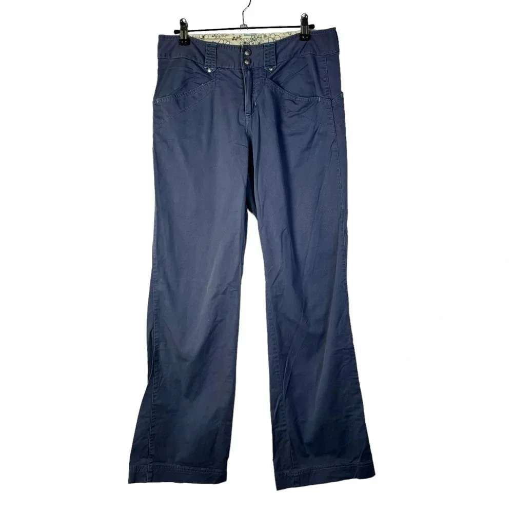 Athleta Navy Blue Two Button Y2K Bootcut Hiking Pants 6